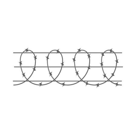 Isolated object of barbwire and wire logo. Web element of barbwire and fence stock symbol for web.のイラスト素材