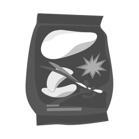 Isolated object of chip icon. Web element of chip and bag stock symbol for web.のイラスト素材