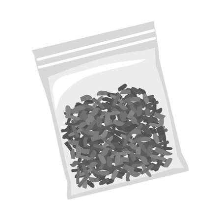 Isolated object of bag and drug icon. Graphic of bag and plastic stock symbol for web.のイラスト素材