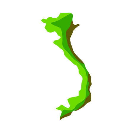 Vector illustration of map and vietnam. Collection of map and land vector icon for stock.のイラスト素材