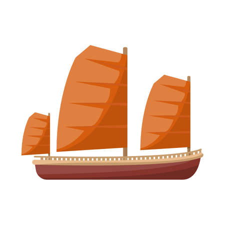 Vector design of ship and vietnamese icon. Collection of ship and boat stock symbol for web.のイラスト素材