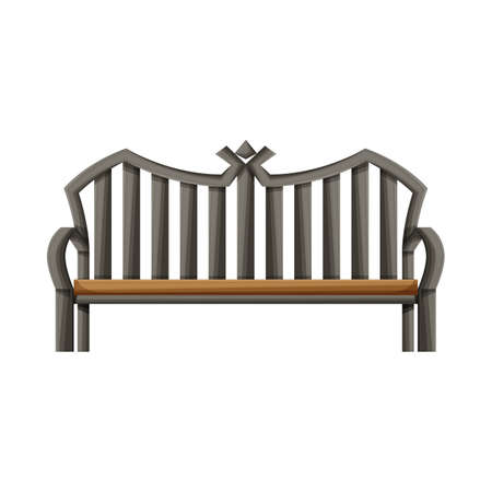 Vector illustration of bench and furniture sign. Web element of bench and seat vector icon for stock.のイラスト素材