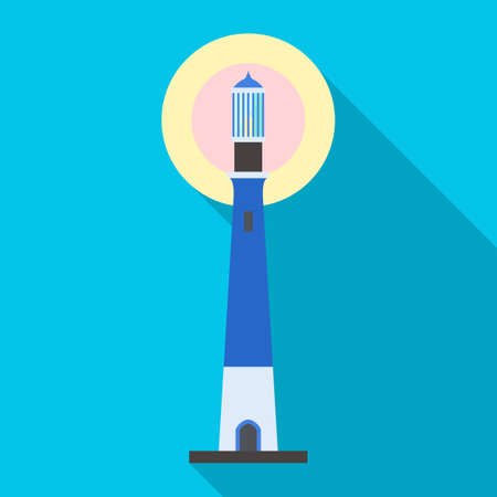 Beacon vector icon.Flat vector icon isolated on white background beacon.のイラスト素材