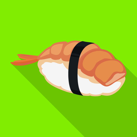 Shrimp vector icon.Flat vector icon isolated on white background shrimp .のイラスト素材