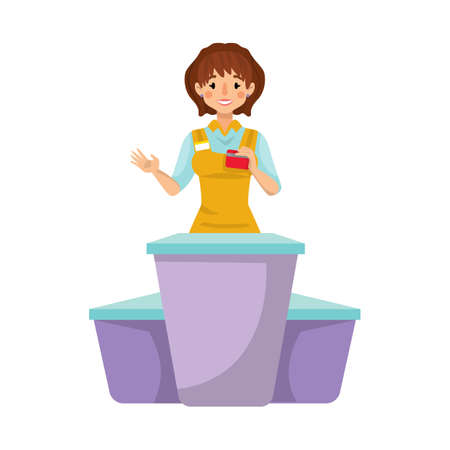 Isolated object of baker and table. Collection of baker and woman stock vector illustration.のイラスト素材