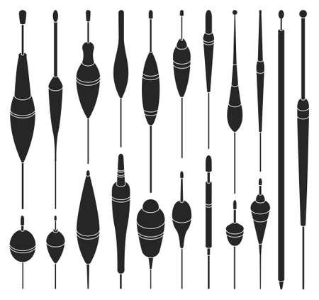 Fishing float vector isometric set icon. Vector illustration bobber on white background. Isolated isometric set icon fishing float.のイラスト素材