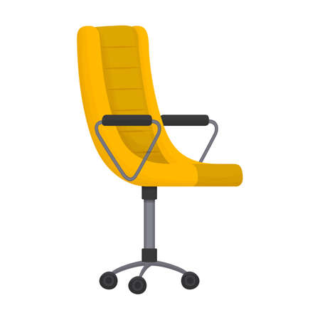 Chair office vector cartoon icon. Vector illustration armchair office on white background. Isolated cartoon illustration icon of chair office.のイラスト素材