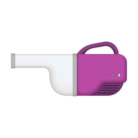 Vacuum cleaner vector cartoon icon. Vector illustration electric vacuum on white background. Isolated cartoon illustration icon of cleaner.のイラスト素材