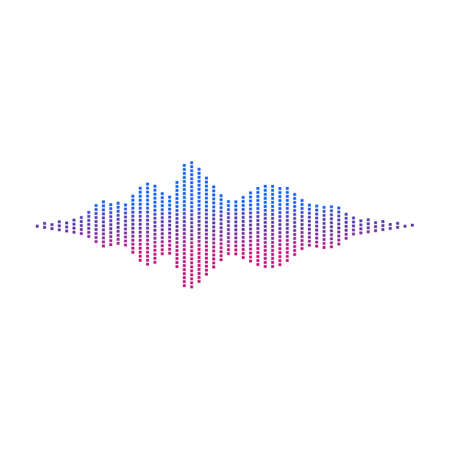 Sound wave vector cartoon icon. Vector illustration sound wave on white background. Isolated cartoon...