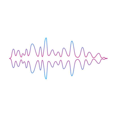 Sound wave vector cartoon icon. Vector illustration sound wave on white background. Isolated cartoon...