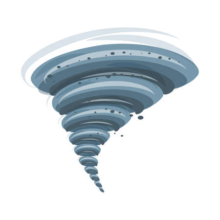 Vector illustration of tornado and wind sign. Graphic of tornado and storm stock vector illustration.のイラスト素材