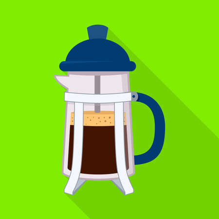 Vector illustration of teapot and coffee icon. Set of teapot and kitchen stock vector illustration.のイラスト素材