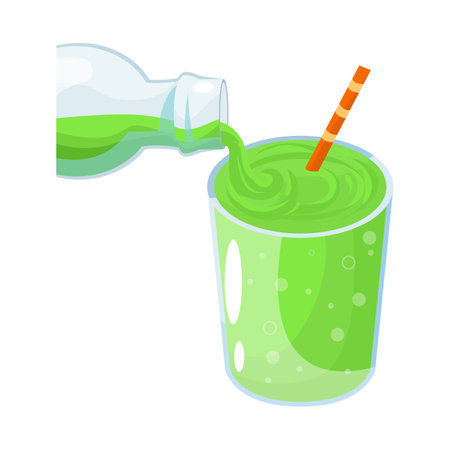 Isolated object of soda and glass sign. Set of soda and lemonade vector icon for stock.のイラスト素材