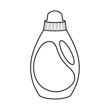 Vector illustration of bottle and plastic sign. Graphic of bottle and beverage vector icon for stock.のイラスト素材