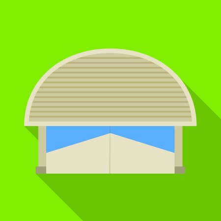 Vector illustration of warehouse and awning icon. Web element of warehouse and storage vector icon for stock.のイラスト素材