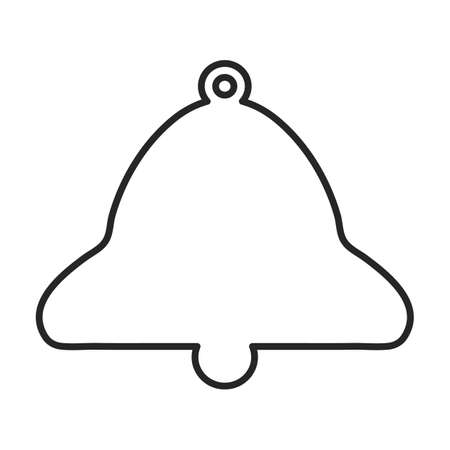 Bell notification vector outline icon. Vector illustration bell notification on white background. Isolated outline illustration icon of alert.のイラスト素材