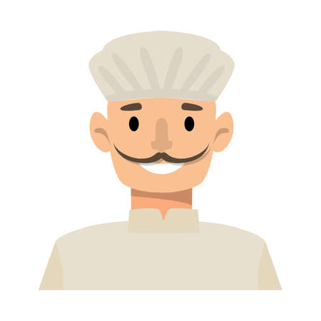 Vector design of man and confectioner logo. Collection of man and hat vector icon for stock.のイラスト素材