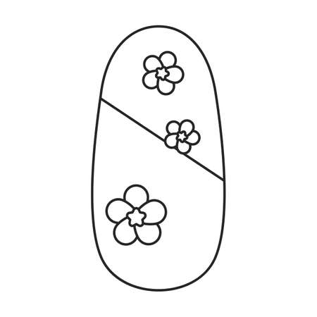 Nail of manicure vector icon.Outline vector icon isolated on white background nail of manicure.のイラスト素材