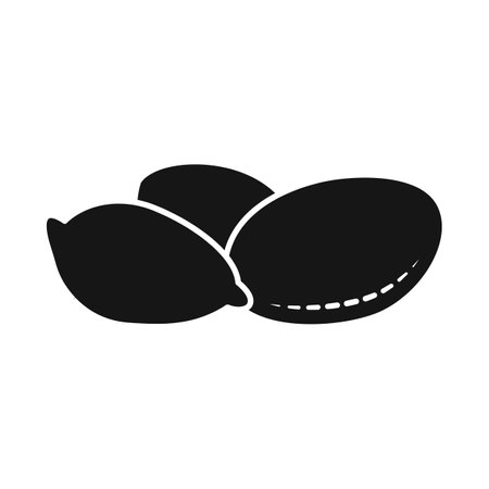 Isolated object of peanut and food sign. Set of peanut and fresh stock vector illustration.のイラスト素材