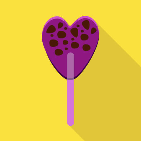 Vector design of lollipop and stick sign. Web element of lollipop and heart vector icon for stock.のイラスト素材