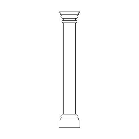 Column pillar vector icon. Outline vector icon isolated on white background column pillar.のイラスト素材