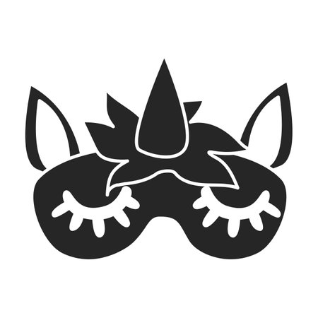 Sleep mask vector icon.Black vector icon isolated on white background sleep mask.のイラスト素材