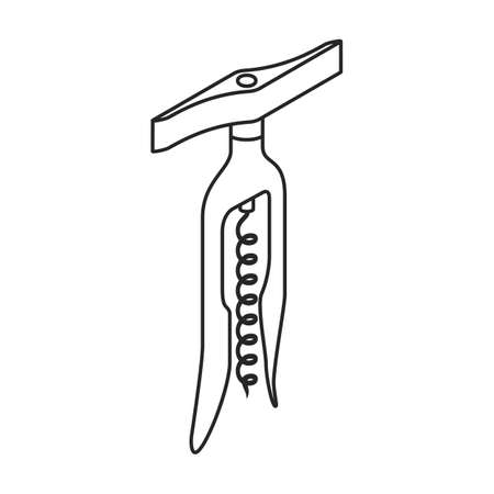 Corkscrew isometric vector icon.Outline vector icon isolated on white background corkscrew.のイラスト素材