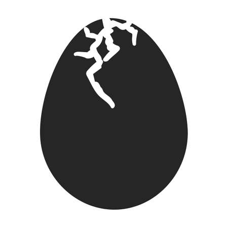 Egg vector icon.Black vector icon isolated on white background egg.のイラスト素材