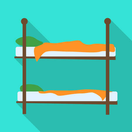 Isolated object of bunkbed and bed symbol. Web element of bunkbed and bunk vector icon for stock.