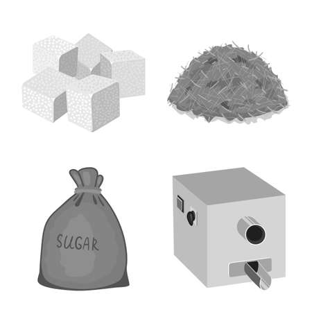 Isolated object of eco and farm icon. Set of eco and natural stock vector illustration.のイラスト素材