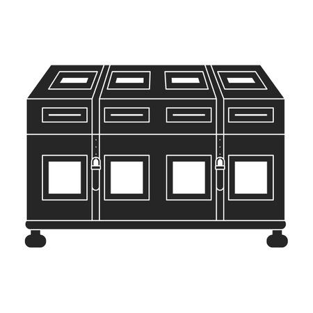 Chest vector icon.Black vector icon isolated on white background chest.のイラスト素材