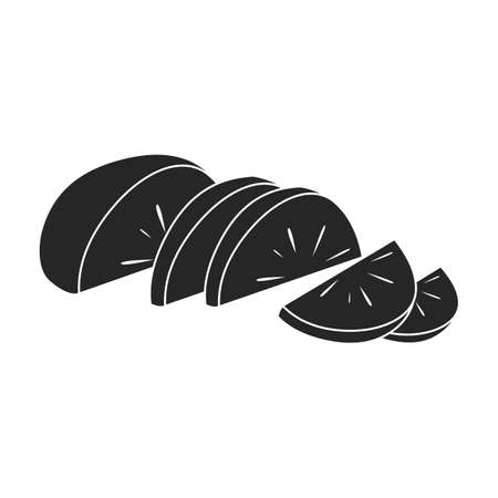 Radish vector icon.Black vector icon isolated on white background radish.のイラスト素材