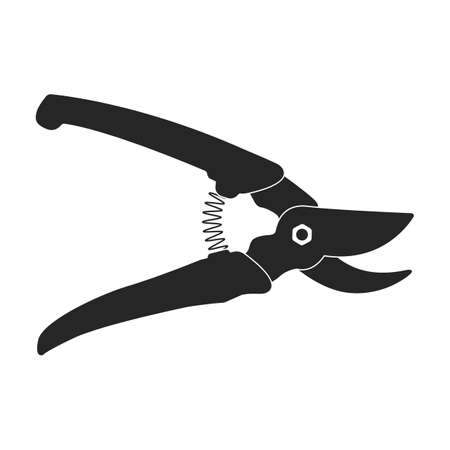 Scissor vector icon.Black vector icon isolated on white background scissor.のイラスト素材
