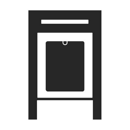 Mailbox vector icon.Black vector icon isolated on white background mailbox.のイラスト素材