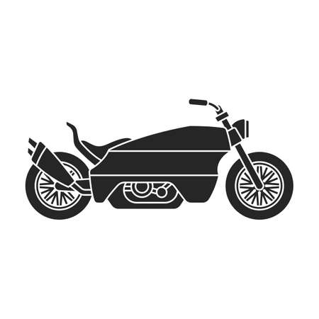 Motorcycle vector icon.Black vector icon isolated on white background motorcycle.のイラスト素材
