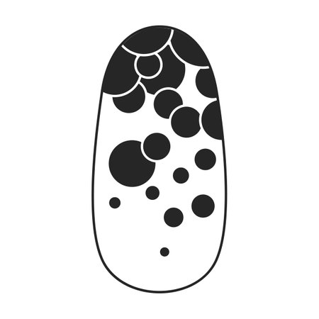 Nail of manicure vector icon.Black vector icon isolated on white background nail of manicure.のイラスト素材