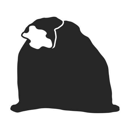 Agriculture bag of flour vector icon.Black vector icon isolated on white background agriculture bag of flour.のイラスト素材