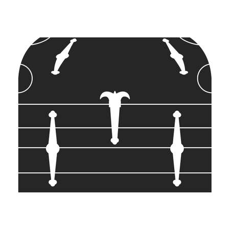 Chest vector icon.Black vector icon isolated on white background chest.のイラスト素材
