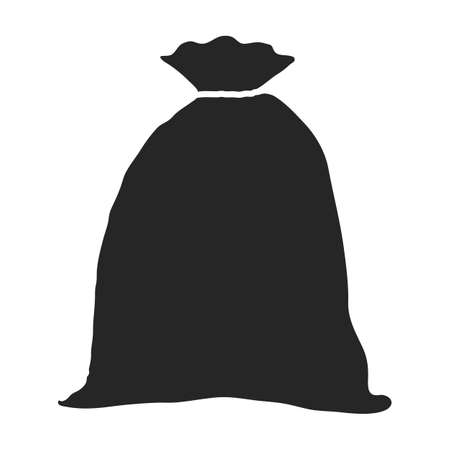 Agriculture bag of flour vector icon.Black vector icon isolated on white background agriculture bag of flour.のイラスト素材