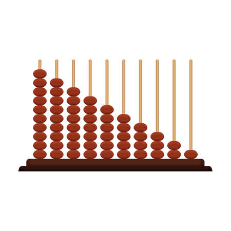 Abacus vector cartoon icon. Vector illustration tool for counting on white background. Isolated cartoon illustration icon of abacus, .のイラスト素材