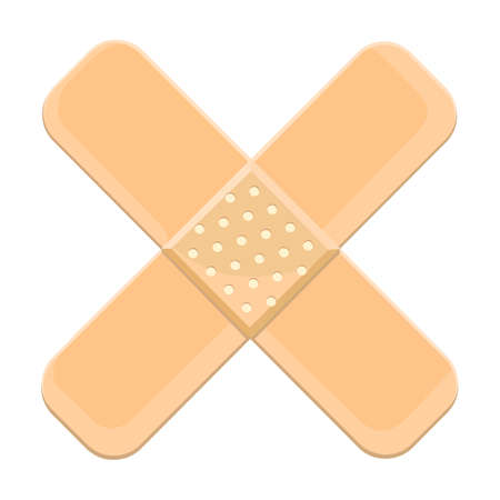 Bandage vector cartoon icon. Vector illustration bandage on white background. Isolated cartoon illustration icon of band .のイラスト素材