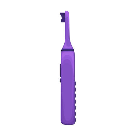Toothbrush vector cartoon icon. Vector illustration electric brush on white background. Isolated cartoon illustration icon of electric toothbrush .のイラスト素材