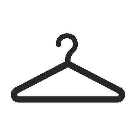 Hanger vector icon.Black vector icon isolated on white background hanger.のイラスト素材