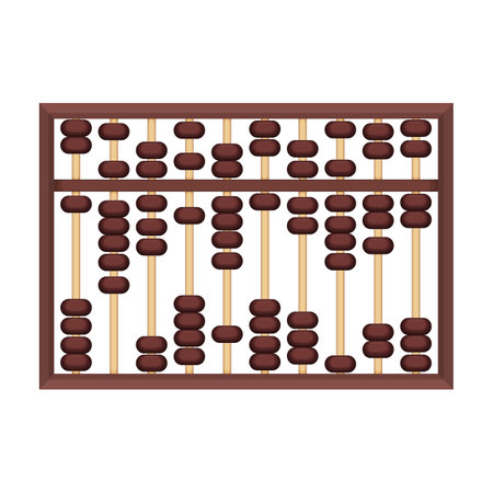 Abacus vector cartoon icon. Vector illustration tool for counting on white background. Isolated cartoon illustration icon of abacus, .のイラスト素材
