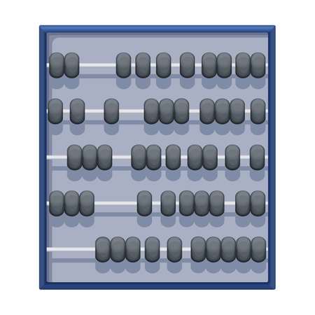 Abacus vector cartoon icon. Vector illustration tool for counting on white background. Isolated cartoon illustration icon of abacus, .のイラスト素材