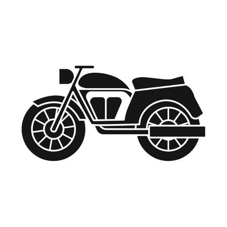 Vector illustration of motorcycle and old icon. Graphic of motorcycle and motorbike vector icon for stock.のイラスト素材