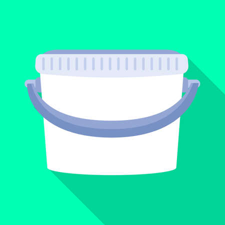 Vector design of housework and pailful logo. Collection of housework and bucket stock symbol for web.のイラスト素材