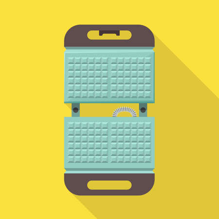 Vector design of machine and waffle  . Web element of machine and utensils stock vector illustration.のイラスト素材