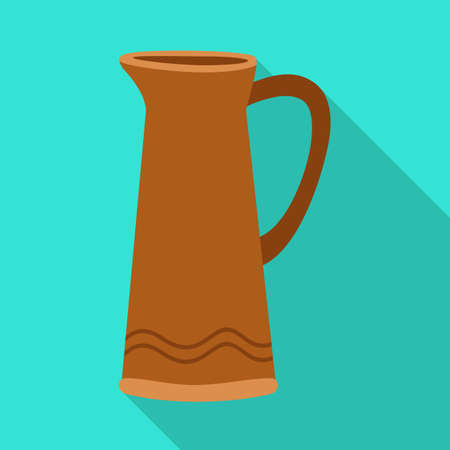 Vector illustration of jug and clay icon. Graphic of jug and pot stock vector illustration.のイラスト素材