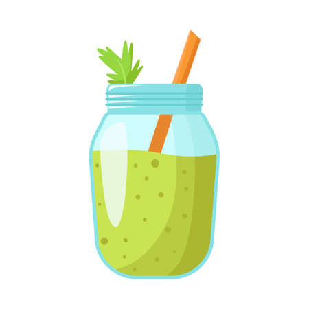 Vector design of smoothie and celery  . Web element of smoothie and juice stock symbol for web.のイラスト素材